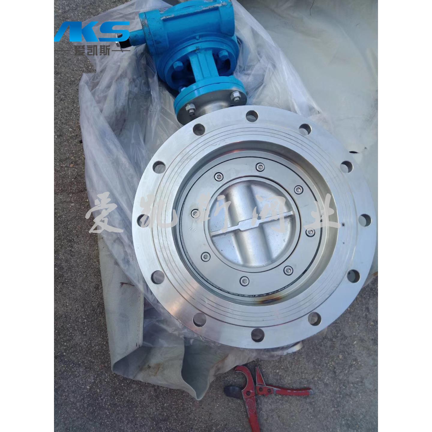 涡轮法兰式304不锈钢316硬密封蝶阀D343W-10/16P/R DN50--DN800