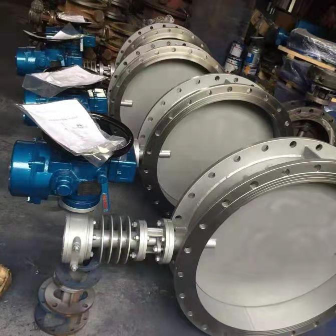 不锈钢电动通风蝶阀dn1100电动开关型通风阀380V防爆通风蝶阀2400