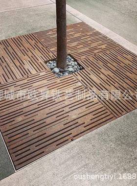 不锈钢池板护树板树穴篦子树栅盖SB00037树围子绿化树池盖板市政