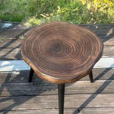 碳银化实杏木茶桌LVR铁艺原切木茶具茶几客厅阳台沙发轻桌奢小子