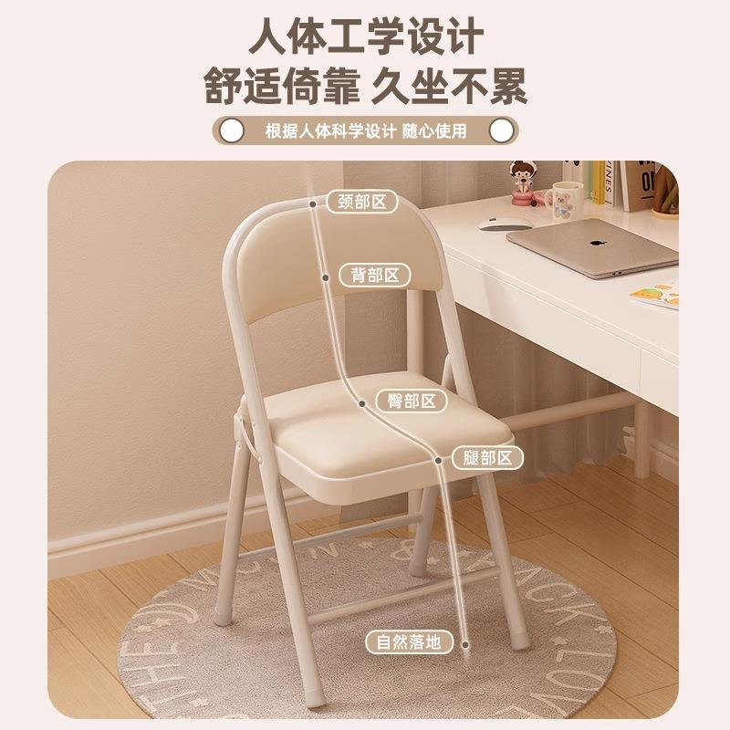 简易折叠椅子椅办公座家用靠餐桌椅凳子电脑会议椅便携宿舍见详情
