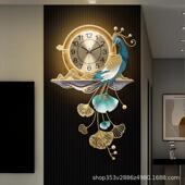 新中格式 饰钟表创88213意轻奢大气背高级感挂装 钟客厅电视景墙栅