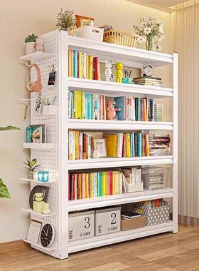 钢制书架简易多层SJ250515地一体墙靠物架家用落收纳架子置铁艺学