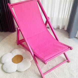 实木沙滩椅帆布折折椅叠躺椅叠午休TJW户外携躺椅折叠阳台便休闲