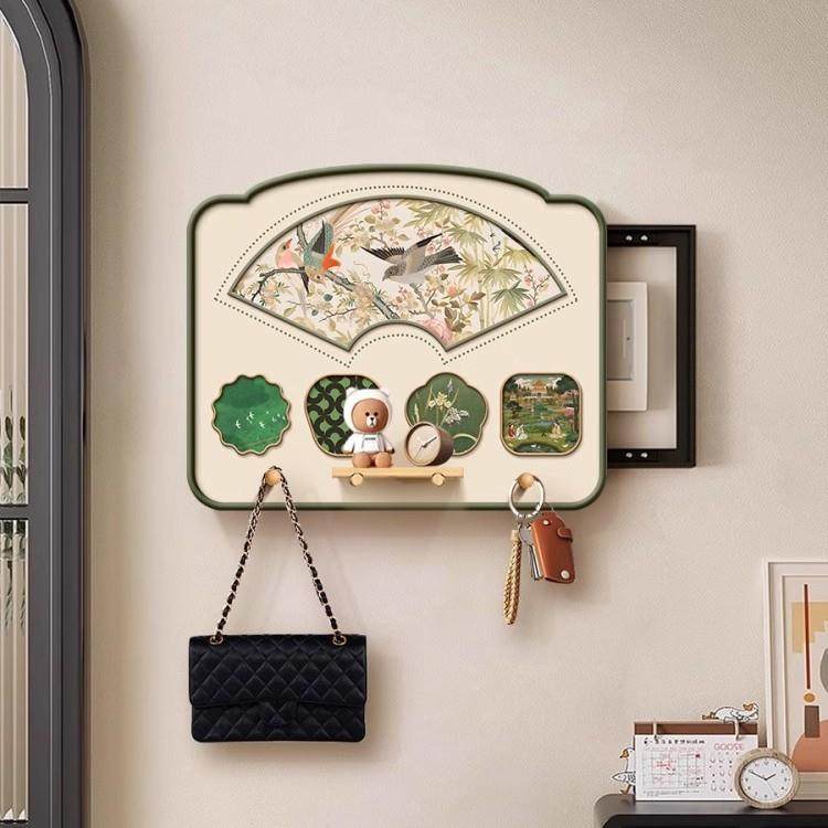 中古风电箱装饰画表2025新洞款洞板饰装置物架春时新绿弱电箱电闸