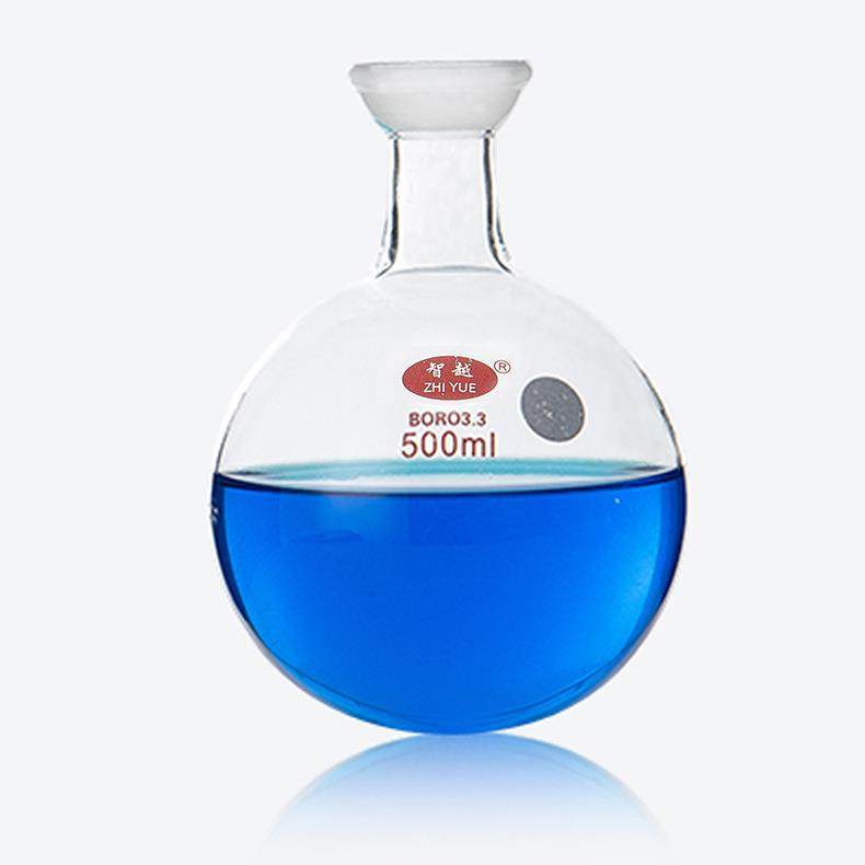 高详询硼玻璃球磨口收集烧瓶圆底瓶旋蒸发仪接收硅瓶高转温玻璃