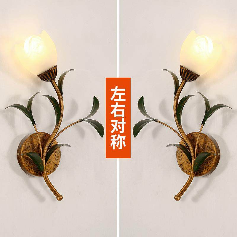 法室式壁灯839客厅背景墙上现代约美田式园复古房间花朵卧床头简