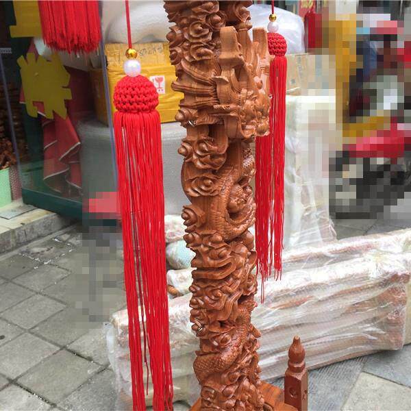 厂家直KCU供桃木雕刻居桃木龙转雕剑实木木雕挂件家饰九品根雕