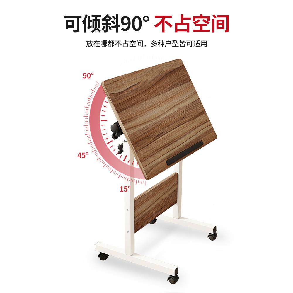 电脑桌人易桌台桌cz001式家懒用床上书桌简约小子简折叠桌可移动