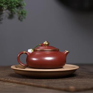 砂一件宜兴紫砂壶江手工制作原矿龙血球孔描金寒茶壶SAU功夫茶具