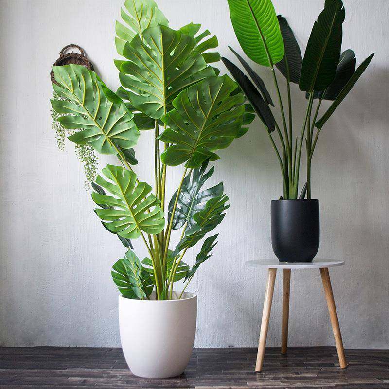盆特大黑白色陶地DKE瓷花简约阳台室内面种植发财树绿植号盆栽,家居饰品,花盆,淘宝优惠券,粉丝福利购,淘宝优惠卷