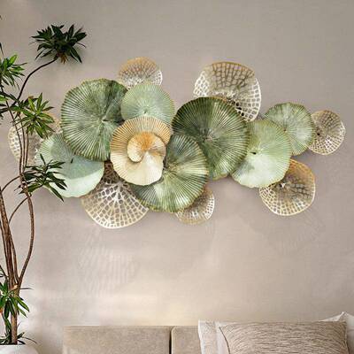 现田园客厅背墙挂饰餐厅绿植物装饰花卧室墙壁铁色景艺立体挂21SM