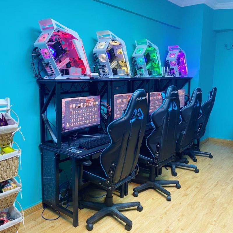 电椅竞酒店吧网公桌椅装台式办电脑桌沙发网咖椅竞技套桌子机箱