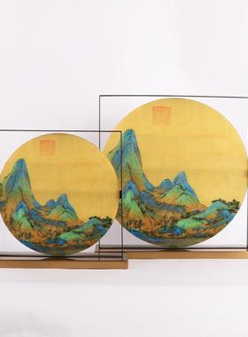 新中件式MC-TY-77楼千里江山克力屏风摆样版房售处酒店亚大堂桌面