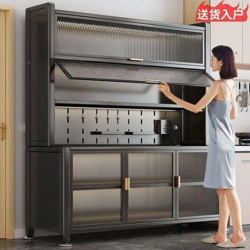 z加多粗新厨房置款物架落地ktZnmhff层收纳柜功能餐边橱柜微多波