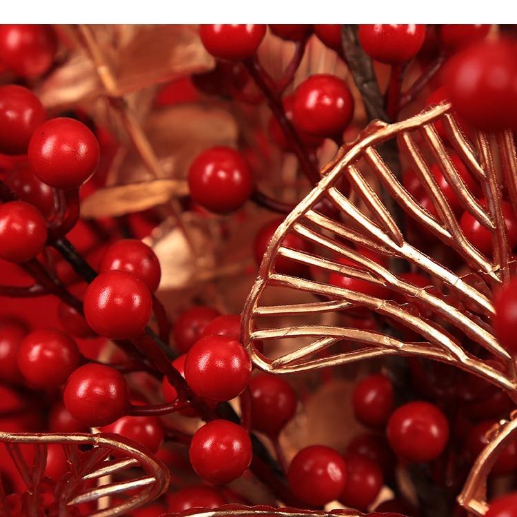 乔迁红果装饰婚福桶业发财12365果玄结摆件客厅喜庆婚庆电视开柜