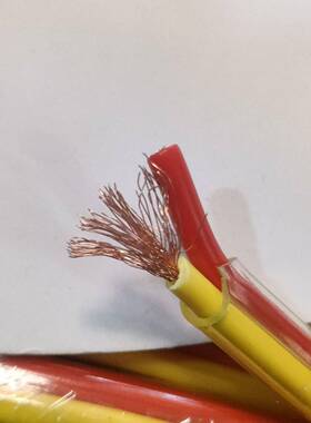 明铜芯透红黄658护/套电缆线21.52.5平软芯芯护套线平行线100米