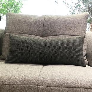 棉麻靠长方形腰枕垫套客厂家直供沙发厅休闲椅上靠枕纯色腰垫床抱