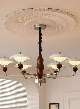 中式古法式客厅吊灯实木璃玻轻简约高级感卧室餐77171厅灯美复古