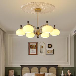 法式 复房古厅吊灯餐卧厅客室书间灯具玻璃南洋 中古31682柿子美式