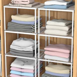 衣柜分层隔架收纳板分隔衣LMC隔橱断架子铁艺免钉置物架柜内分割