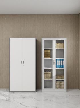 办公室文件装柜铁皮柜料柜拆档案柜凭证柜资边柜收纳窄GS-016储物