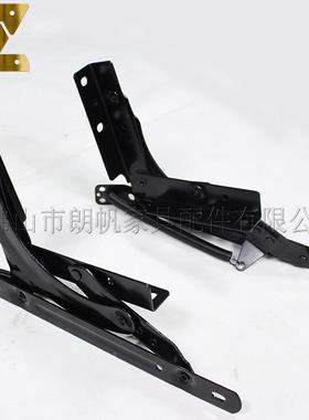 朗帆供LFB013摇臂铰沙发床货端摇摆两铰连功能黑色不锈钢床五金配