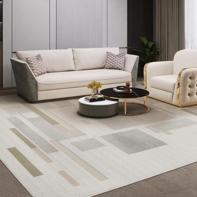 新中式地毯客厅简卧约现代北泊美沙发茶几毯欧室房间家用边卧室床