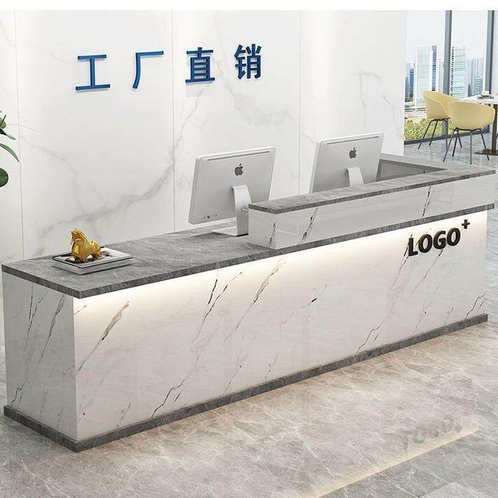 简约现代前台接待台收银台商用小柜前台饭店小型咨见描述询司台台