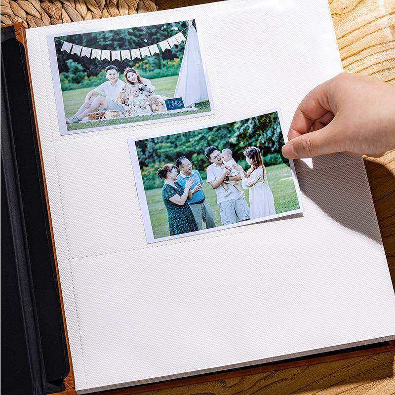 6寸766100张册0本家大庭容量纪念相册影集情侣插页式收纳相簿皮质