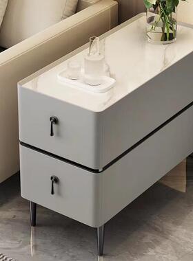 意式轻奢沙发边简约现代39570客边几厅边桌小柜型物超窄角几储柜