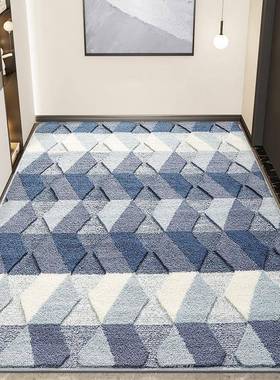 大色江现中代简约地板入户玄关除尘防滑地垫式家用涤纶进门磨素耐