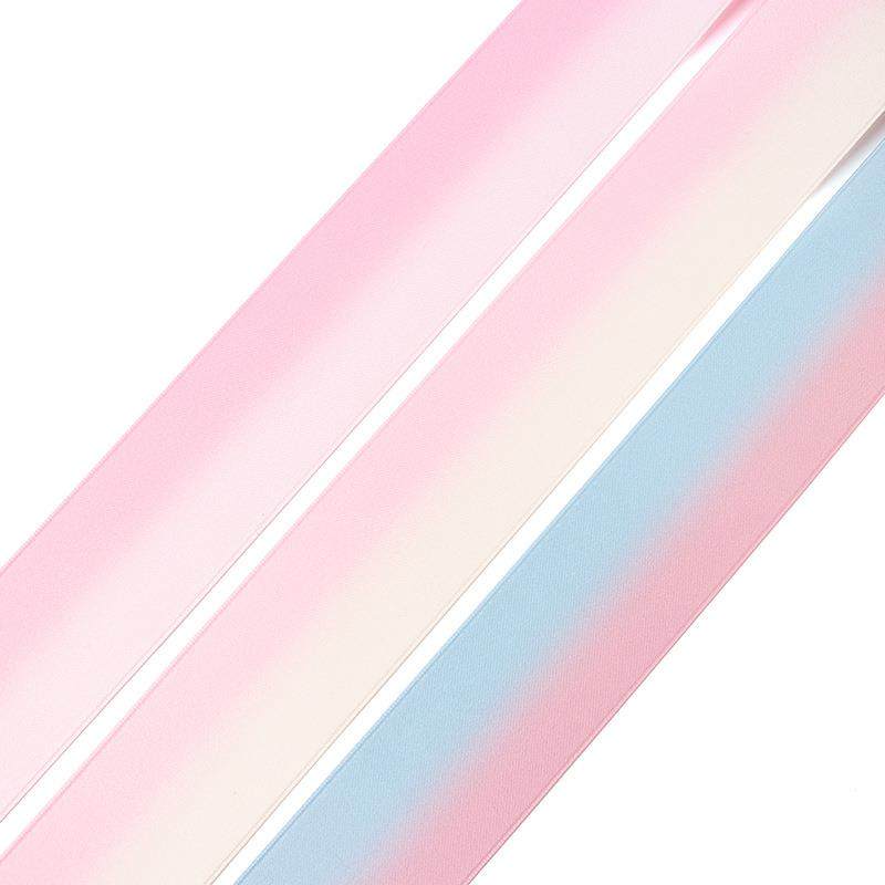 变带色渐幻彩织带纯色品丝带绸礼服装辅料蝴蝶结diDYOy配饰蛋糕挂