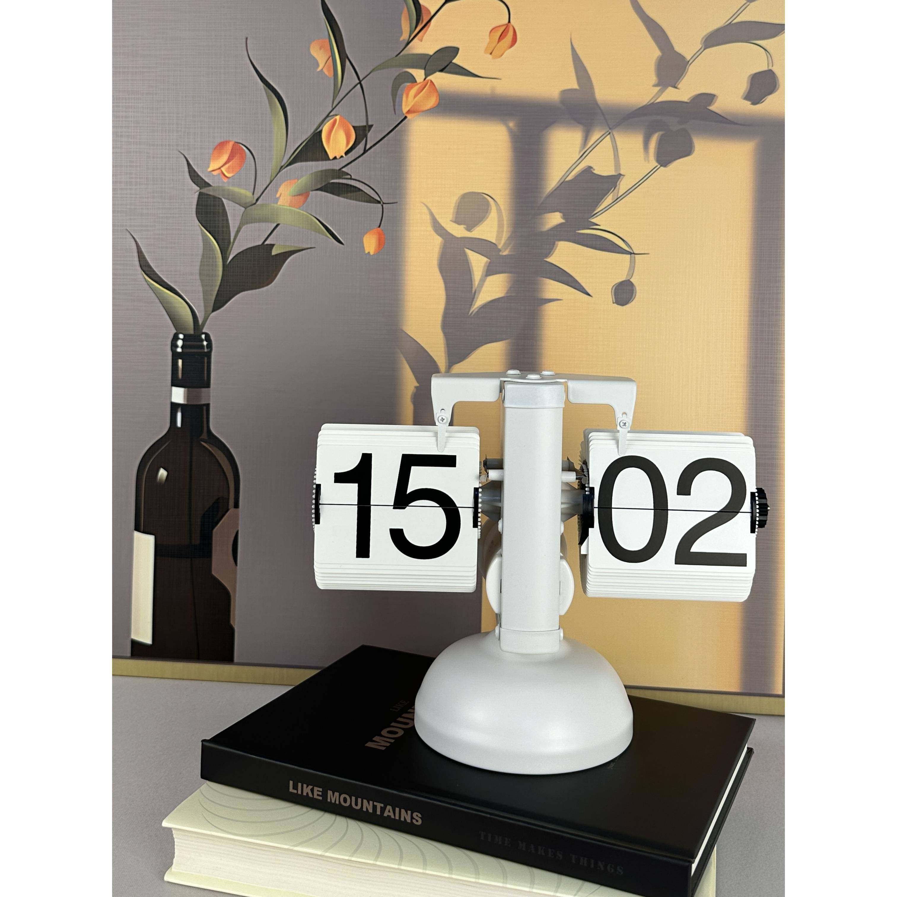 ?创翻意械自动页时机钟桌面简复古Fh(^l@vb台式数约字摆钟轻奢极,家居饰品,台钟/闹钟,淘宝优惠券,粉丝福利购,淘宝优惠卷