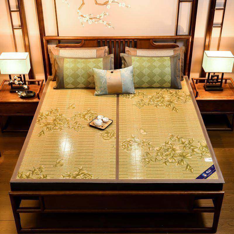 凉竹席1.5面夏季家用折档叠高1.8碳SrqVDQGX化双席人席子双可折叠,床上用品,竹席,淘宝优惠券,粉丝福利购,淘宝优惠卷