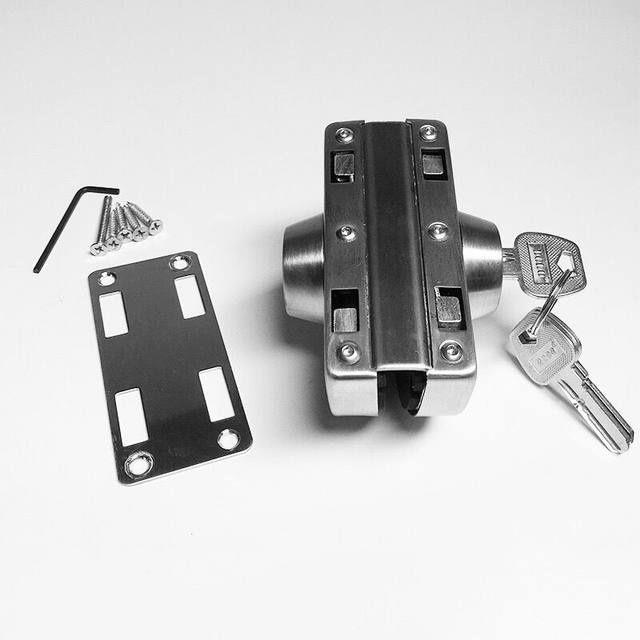 玻门半圆锁免开孔玻钢璃门锁不锈单门双无品牌/璃玻门推拉门锁璃