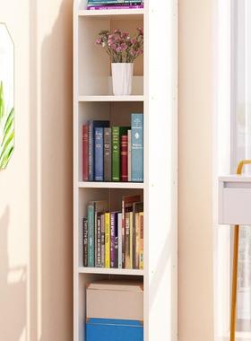 简易童书架IVM落置物架一体靠墙客厅墙书柜子实地木边小窄儿柜高