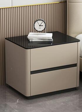 现速发简约现家代28387床货头柜岩板钢值化玻璃全实木用卧室高颜