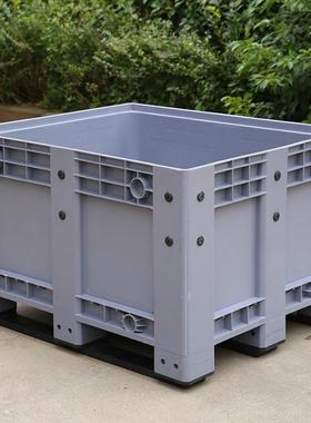 厂板家九NYY脚托盘式120大塑型胶箱封1闭运输可叉车围加厚塑料卡