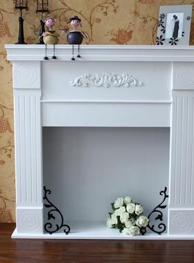 北欧壁雕炉欧IFY式美式装饰架简欧饰柜室装内客厅柜架白色壁铁艺