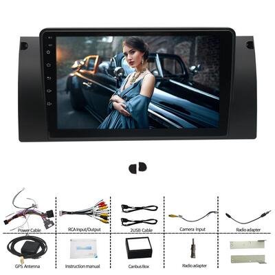 海版适于宝马E39E53X5导航安卓用屏车载导75810航倒车外影像一大