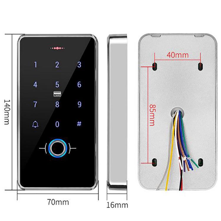 机F20刷室外防水指纹IC卡密码门禁一体小区禁门系统半导体指纹