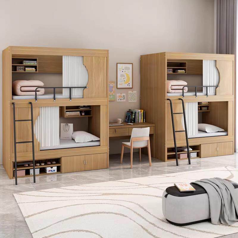 太空舱上民宿店双层公寓床学生GQ-1911-宿舍实木上下铺电竞床酒太