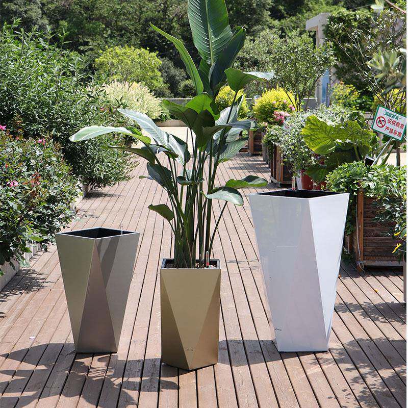莱秀北欧菱形大号简约高花筒客SJ05系列厅盆塑料自动吸水北之欧花