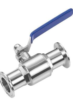 生35274不锈钢卫级球阀手0动快装球阀卡盘式食卡品级箍直通焊接阀