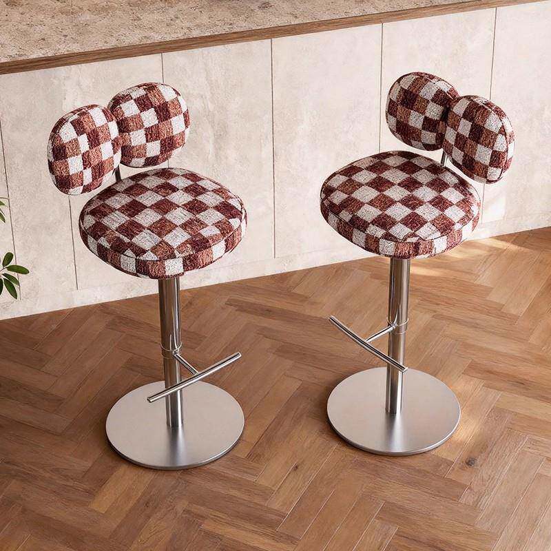 奢风吧台高脚凳咖啡厅接待客厅厨房轻吧台可高处1脚用凳蝴蝶结靠