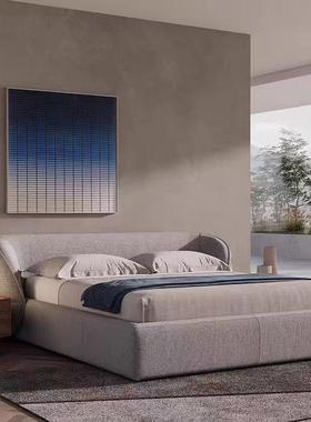 设计RC-02师布床式意极简奢风主卧双人大床艺小户型现代简约悬轻