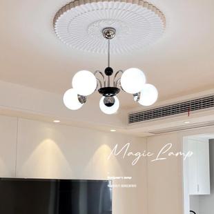 中古吊灯法客式轻魔餐豆卧室厅厅灯现代美式包豪奢斯91409灯具极