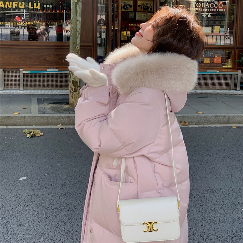 2024年冬季新款东北羽绒服哈尔滨防寒长白山极寒中长款真狐狸毛领