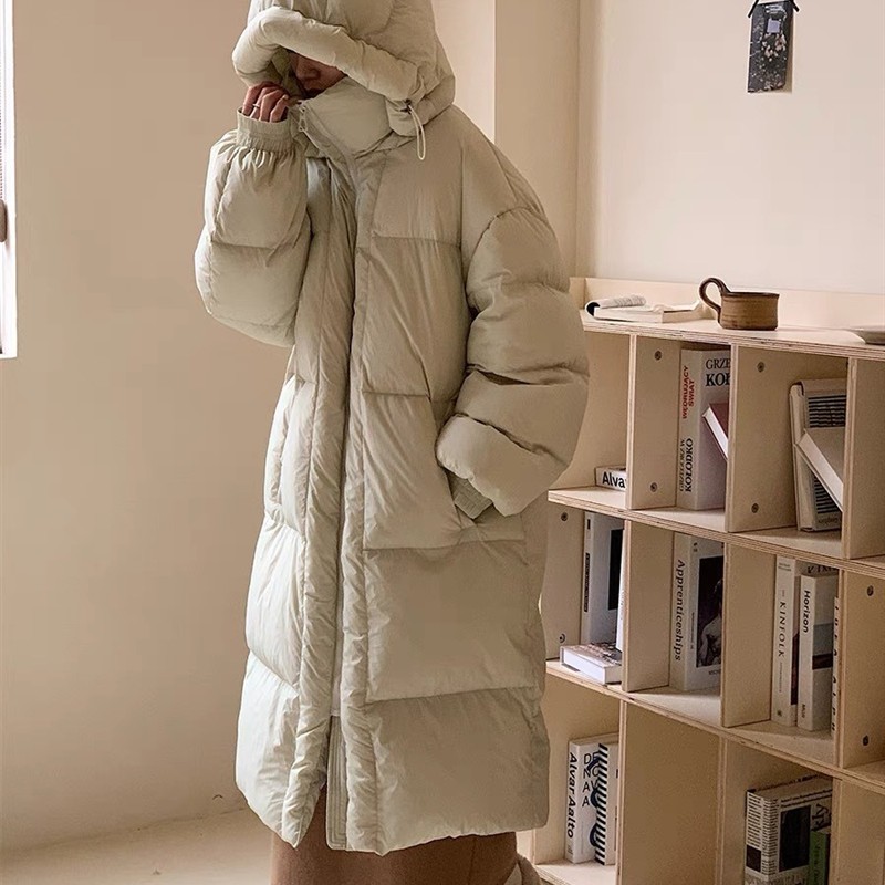 零下40度防寒东北鸭绒羽绒服加厚男女情侣长款外套哈尔滨旅游装备